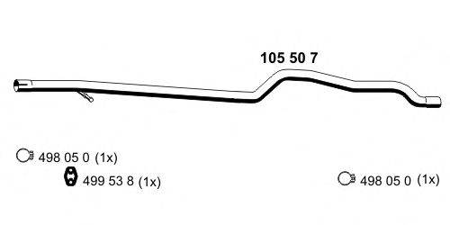 ERNST 105507 Труба вихлопного газу