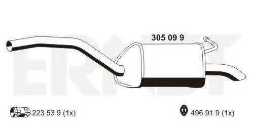 ERNST 305099 Глушник вихлопних газів кінцевий