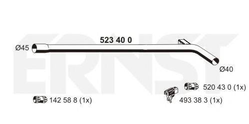 ERNST 523400 Труба вихлопного газу