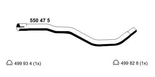 ERNST 550475 Труба вихлопного газу