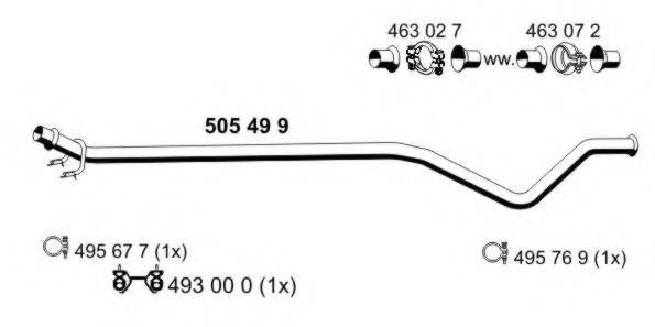 ERNST 505499 Труба вихлопного газу