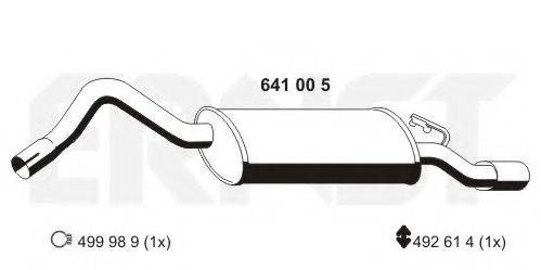 ERNST 641005 Глушник вихлопних газів кінцевий