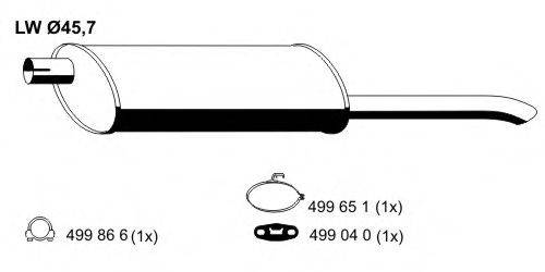 ERNST 042154 Глушник вихлопних газів кінцевий