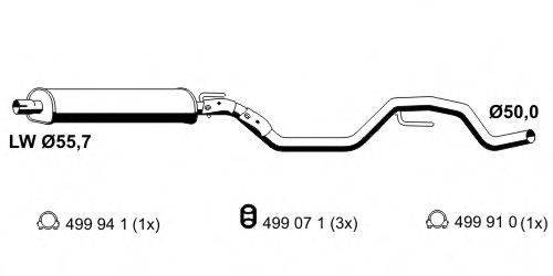 ERNST 043274 Середній глушник вихлопних газів