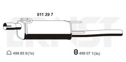 ERNST 011297 Глушник вихлопних газів кінцевий