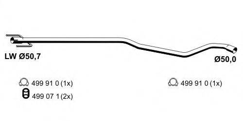 ERNST 053457 Труба вихлопного газу