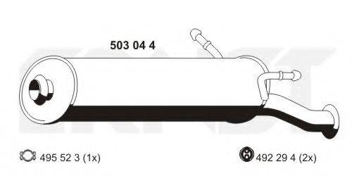 ERNST 503044 Глушник вихлопних газів кінцевий