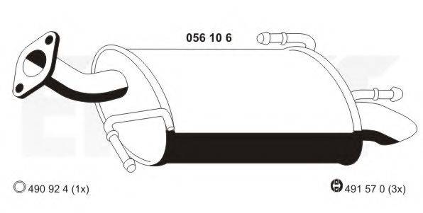 ERNST 056106 Глушник вихлопних газів кінцевий