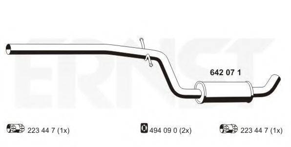 ERNST 642071 Середній глушник вихлопних газів