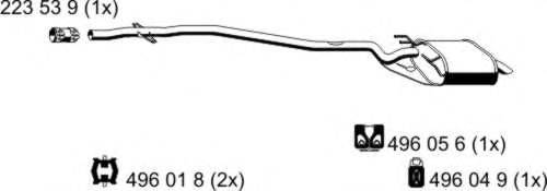 ERNST 250061 Глушник вихлопних газів кінцевий