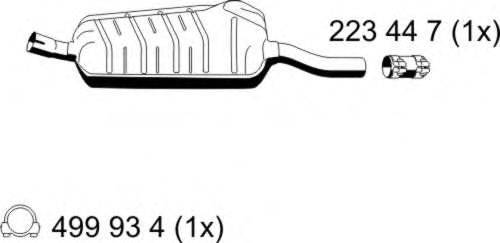 ERNST 275040 Середній глушник вихлопних газів