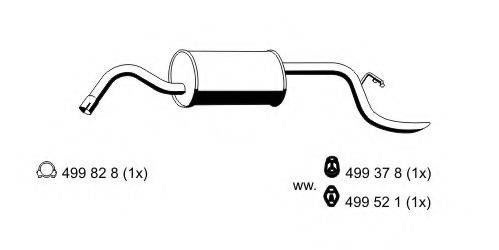 ERNST 332040 Глушник вихлопних газів кінцевий