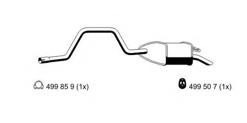 ERNST 343145 Глушник вихлопних газів кінцевий