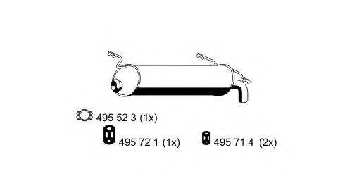 ERNST 501019 Глушник вихлопних газів кінцевий