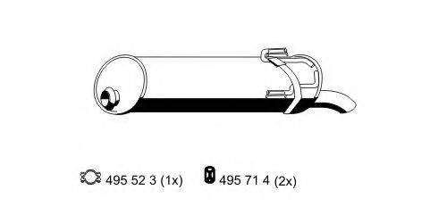 ERNST 510004 Глушник вихлопних газів кінцевий