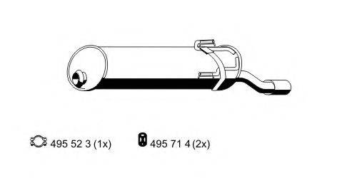 ERNST 510028 Глушник вихлопних газів кінцевий