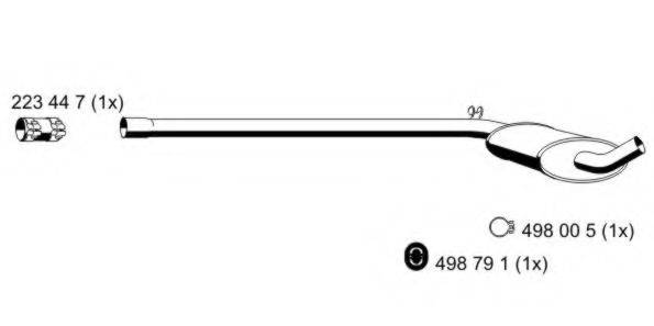 ERNST 640084 Середній глушник вихлопних газів