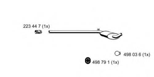 ERNST 640091 Середній глушник вихлопних газів