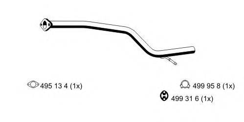 ERNST 344463 Труба вихлопного газу