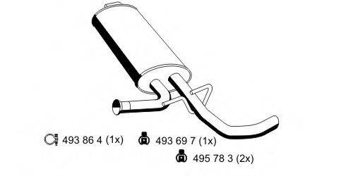 ERNST 048019 Глушник вихлопних газів кінцевий