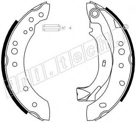FRI.TECH. 1022036 Комплект гальмівних колодок