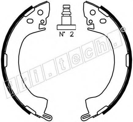FRI.TECH. 1064154 Комплект гальмівних колодок