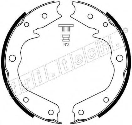 FRI.TECH. 1073173 Комплект гальмівних колодок, стоянкова гальмівна система