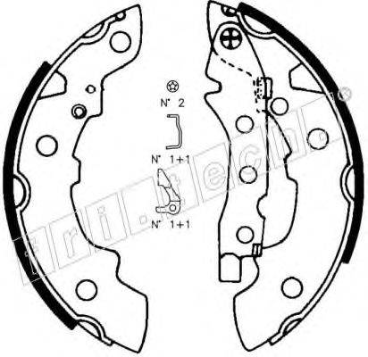 FRI.TECH. 1088209K Комплект гальмівних колодок