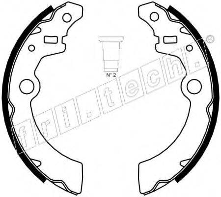 FRI.TECH. 1111246 Комплект гальмівних колодок