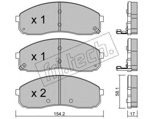 FRI.TECH. 6470 Комплект гальмівних колодок, дискове гальмо