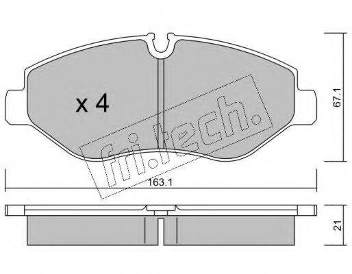 FRI.TECH. 6870 Комплект гальмівних колодок, дискове гальмо