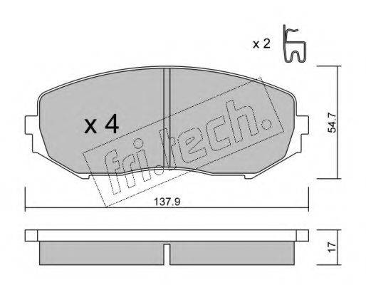 FRI.TECH. 7820 Комплект гальмівних колодок, дискове гальмо