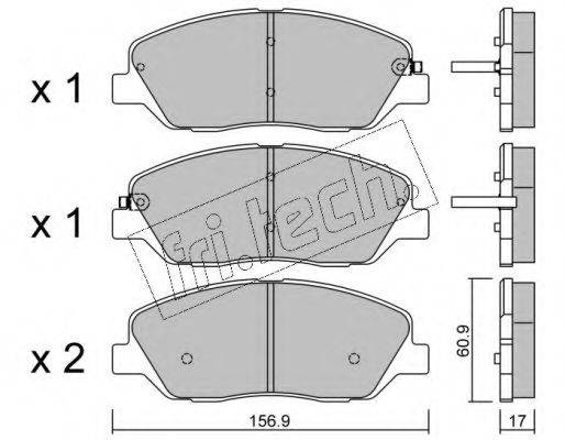 FRI.TECH. 8030 Комплект гальмівних колодок, дискове гальмо