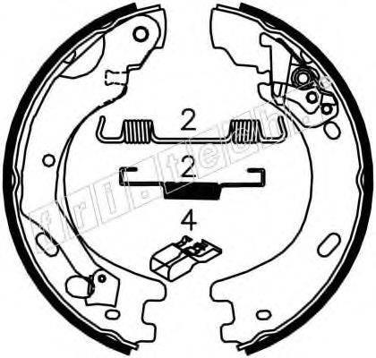 FRI.TECH. 1092313 Комплект гальмівних колодок, стоянкова гальмівна система