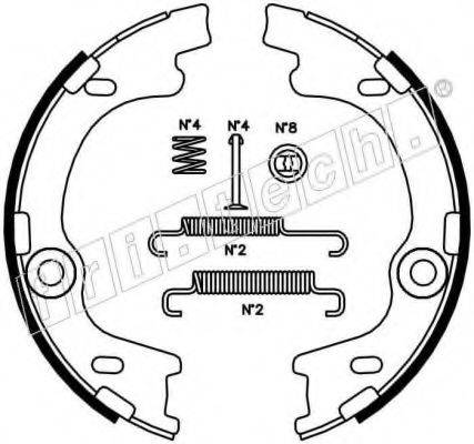 FRI.TECH. 1046221K Комплект гальмівних колодок, стоянкова гальмівна система