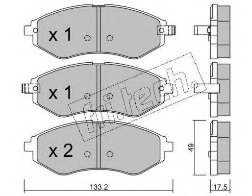 FRI.TECH. 5241 Комплект гальмівних колодок, дискове гальмо