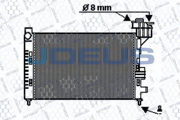 JDEUS 017M28 Радіатор, охолодження двигуна