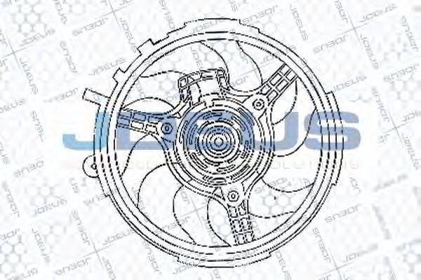 JDEUS EV842700 Вентилятор, охолодження двигуна