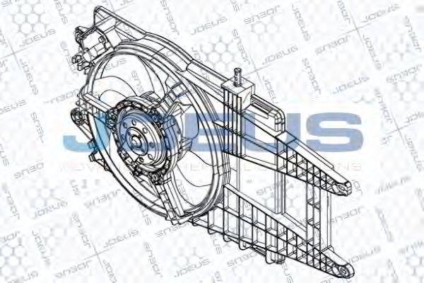 JDEUS EV848800 Вентилятор, охолодження двигуна