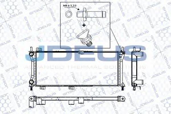 JDEUS RA0110880 Радіатор, охолодження двигуна