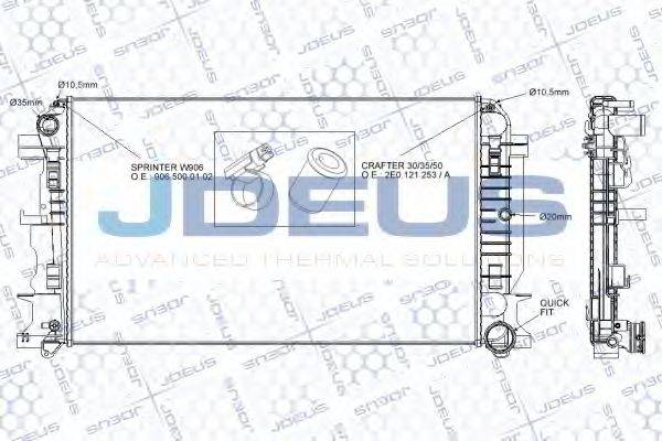 JDEUS RA0170830 Радіатор, охолодження двигуна