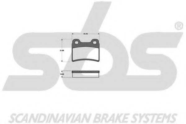 SBS 1501222533 Комплект гальмівних колодок, дискове гальмо