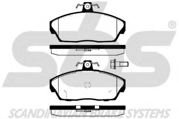 SBS 1501224022 Комплект гальмівних колодок, дискове гальмо