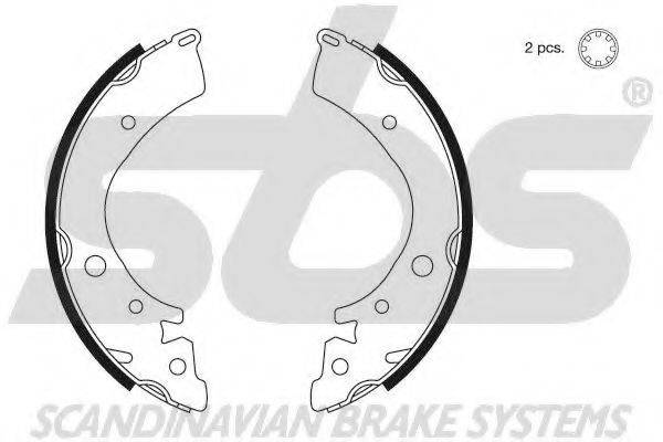 SBS 18512726402 Комплект гальмівних колодок