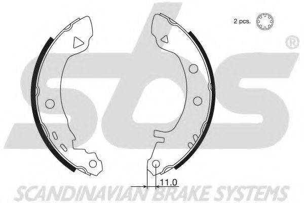 SBS 18492710487 Комплект гальмівних колодок