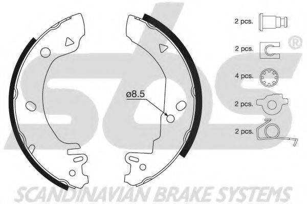 SBS 18492725518 Комплект гальмівних колодок