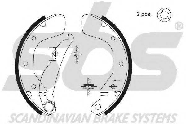 SBS 18492736540 Комплект гальмівних колодок