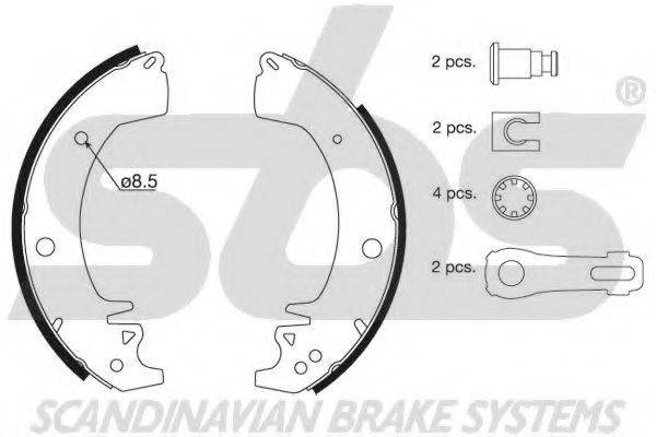 SBS 18492739672 Комплект гальмівних колодок