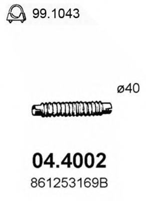 ASSO 044002 Труба вихлопного газу