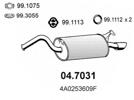 ASSO 047031 Глушник вихлопних газів кінцевий
